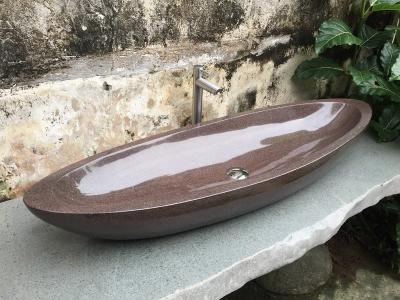 LAVABO IN PIETRA LUCIDA MARRONE SANDRO