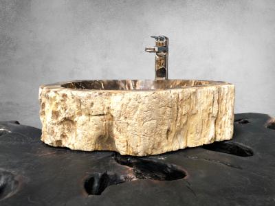 ACQUISTARE LAVABO RUSTICO IN LEGNO PIETRIFICATO BANUS