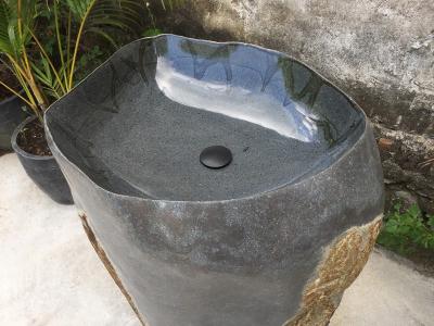 HANDMADE FREESTANDING BASIN WITH RIVER STONE