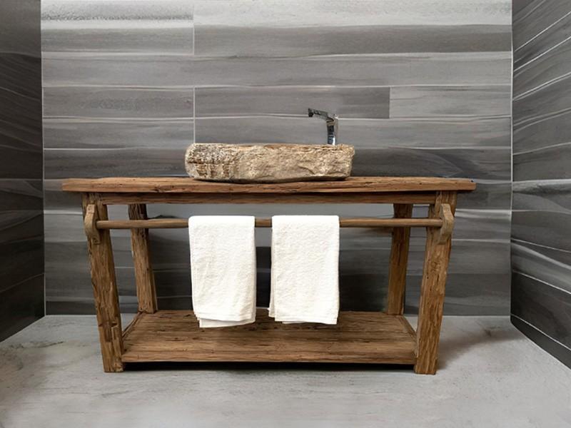 MUEBLE DE BAÑO DE MADERA NATURAL ALSACIA