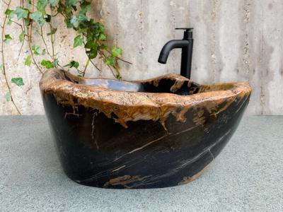 BLACK NATURAL STONE WASHBASIN KING