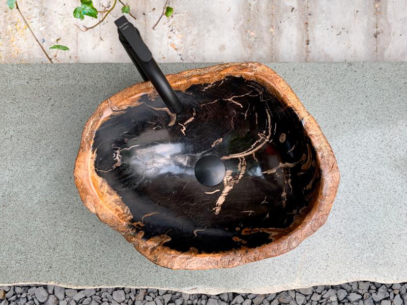 LAVABO DA APPOGGIO IN LEGNO PETRIFICATO KING