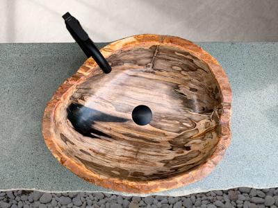 FOSSILIZED WOODEN WASHBASIN ANDREA - ARRELART