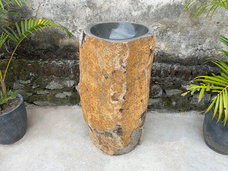 SOLID STONE PEDESTAL WASHBASIN IDRIS