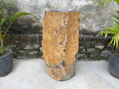 ESCLUSIVO LAVABO A COLONNA IN PIETRA MASSICCIA IDRIS