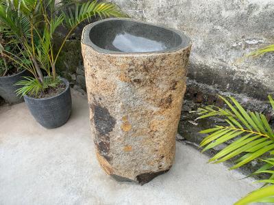 EXCLUSIVE FLOOR WASHBASIN IN RUSTY GRAY STONE