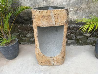 RUSTY GRAY STONE TOTEM SINK