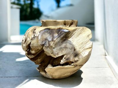 VASO IN LEGNO DI TEAK CORSICA