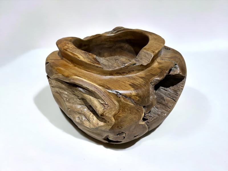 VASO GRANDE IN LEGNO VULCANO