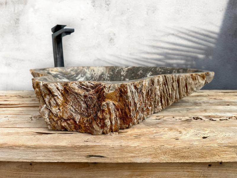 LAVABO IN LEGNO PIETRIFICATO PARDUS