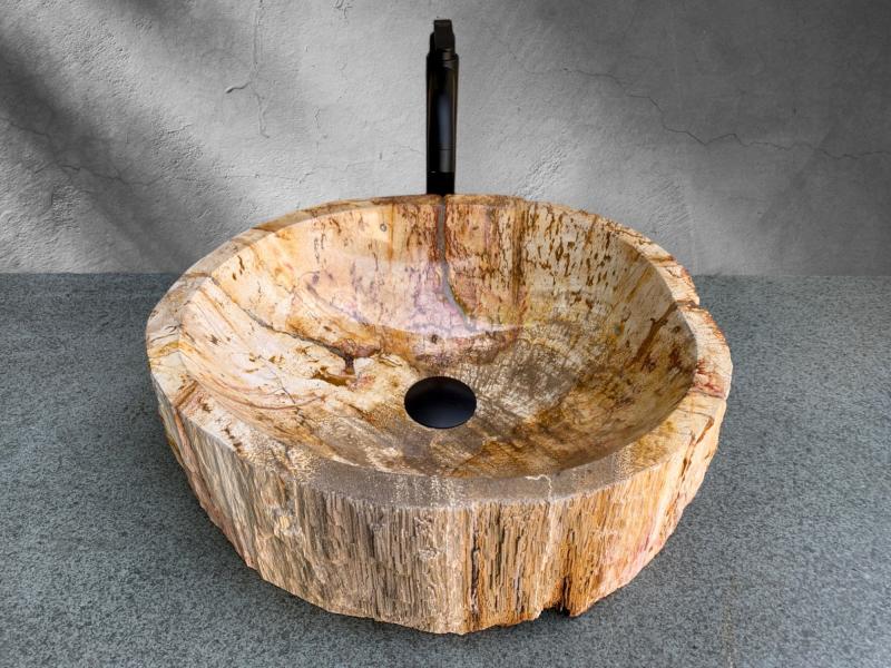 FOSSILIZED WOODEN WASHBASIN MOZART