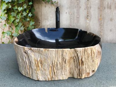 NATURAL BLACK STONE WASHBASIN GOLD