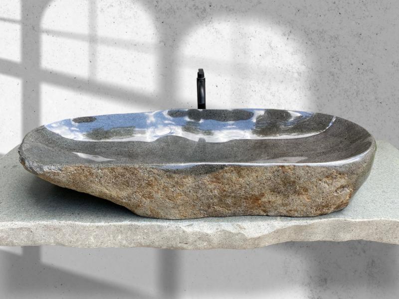 COMPRARE LAVABO DA APPOGGIO GRANDE IN PIETRA LEO