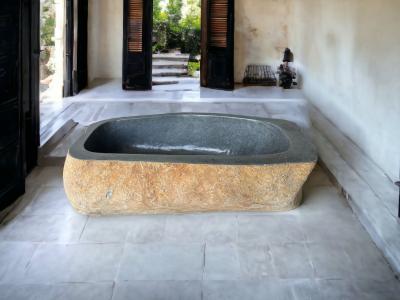 GREY NATURAL STONE BATHTUB