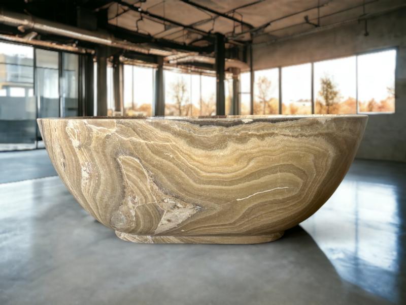 EXCLUSIVE FREESTANDING STONE BATHTUB SARDINIA