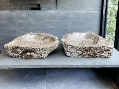 TWO MARBLE WASHBASINS TOKIO