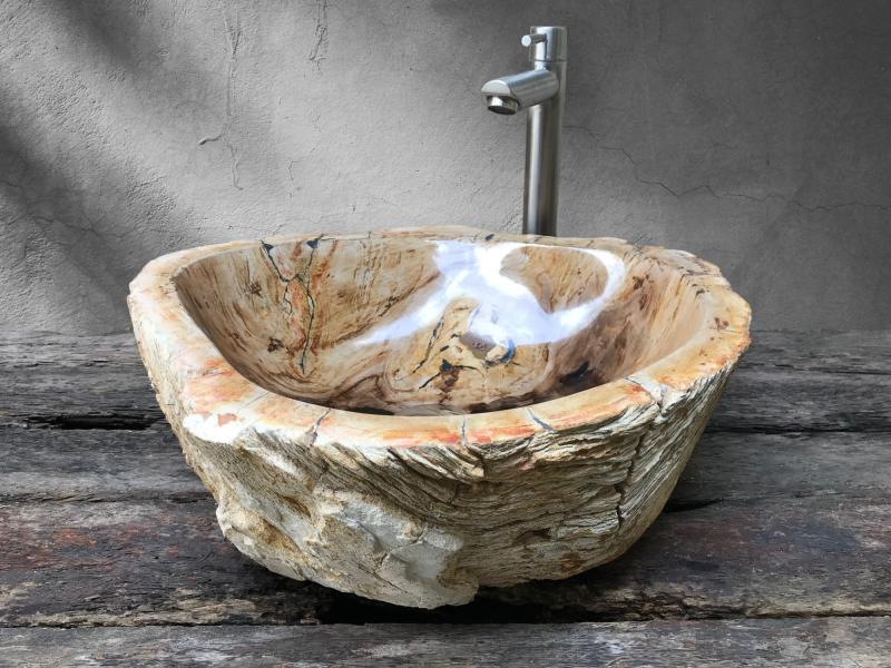 LAVABO DE MADERA PETRIFICADA ZAMBIA