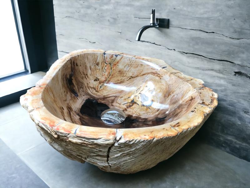 PETRIFIED WOOD WASHBASIN ZAMBIA