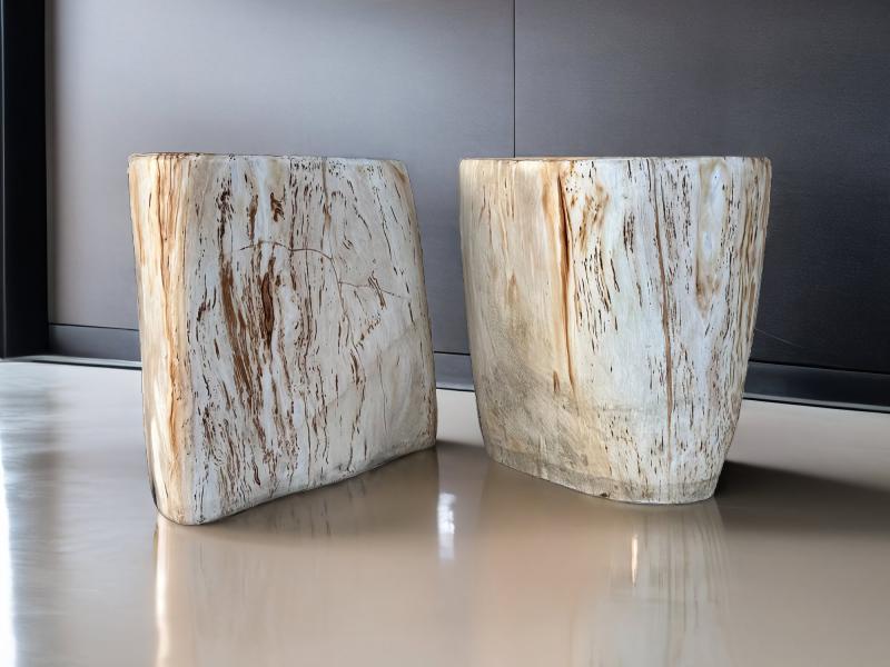 PAIR OF STONE STOOLS ALASKA