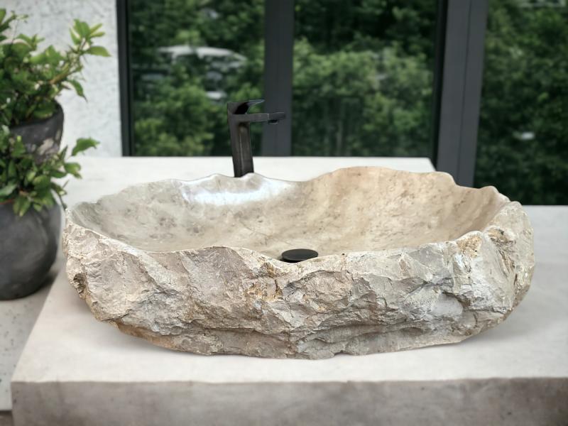 NATURAL MARBLE STONE WASHBASIN SALERNO