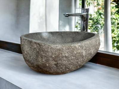 LAVABO DE ROCA GRIS VISON CAMBOYA