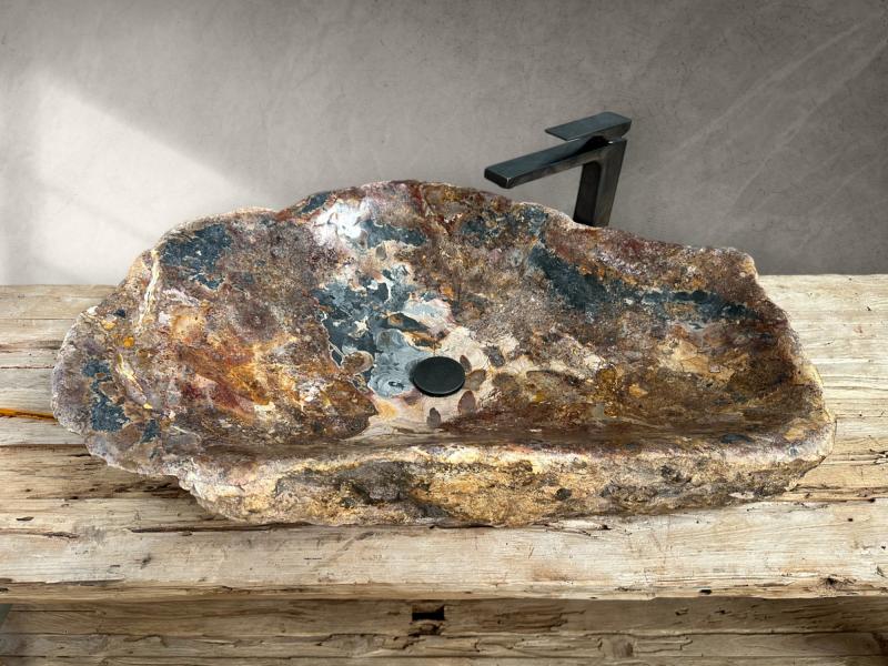 EXCLUSIVE SINK IN PETRIFIED WOOD DARYL