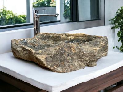 PETRIFIED WOOD SINK BALI