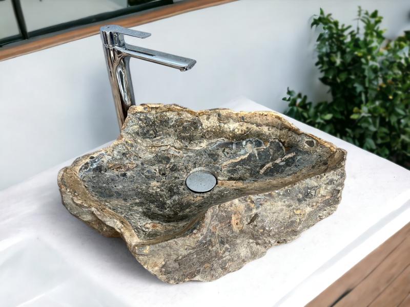 PETRIFIED WOOD SINK BALI