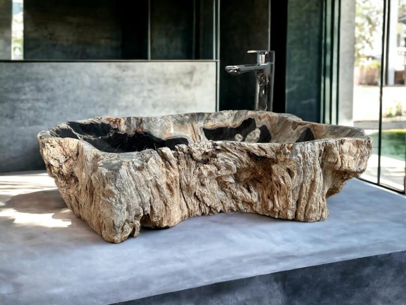 FOSSILIZED WOOD SINK LEWIS