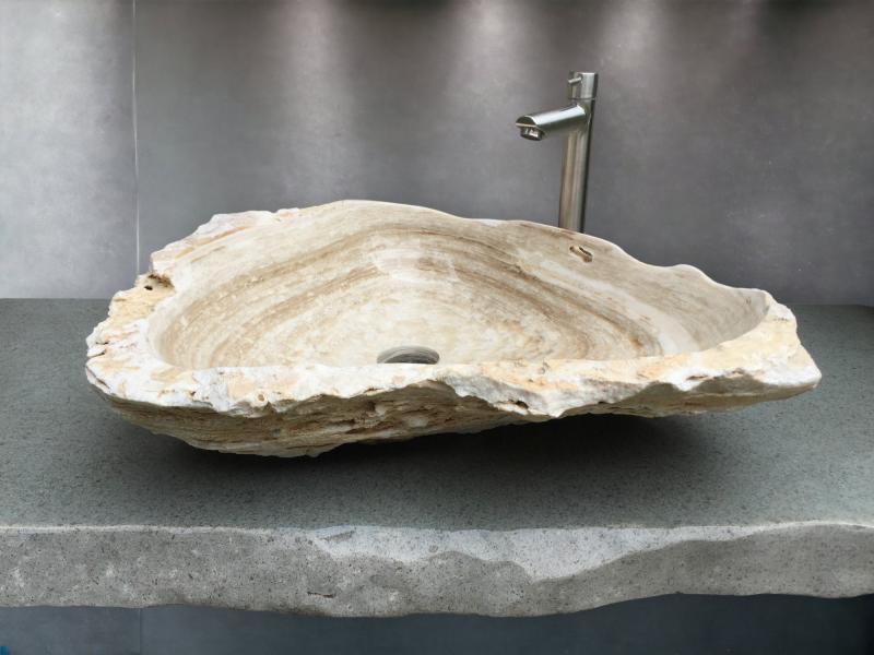 WHITE STONE ONYX WASHBASIN