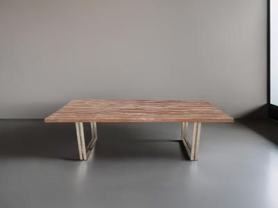 MESA MADERA Y ACERO PARA COMEDOR IRINA