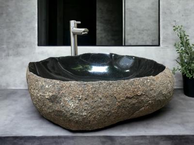 BLACK WASHBASIN IN NATURAL STONE CATANIA