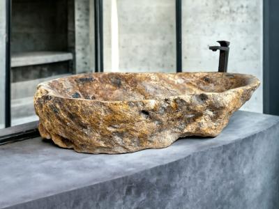 LAVABO GRANDE DE PIEDRA BEIGE POMPEYA