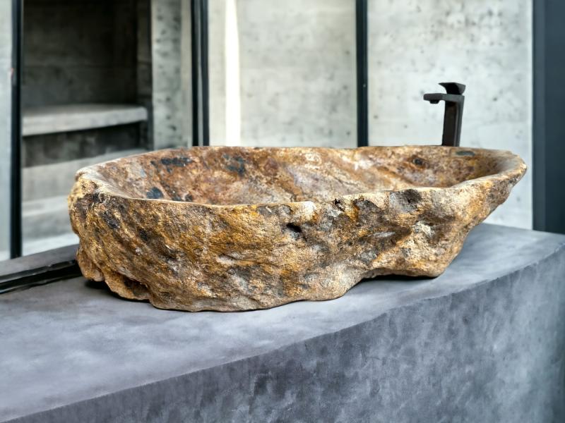 NATURSTEIN WASCHBECKEN BEIGE POMPEJI