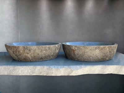 TWIN WASHBASINS IN STONE - DORIAN