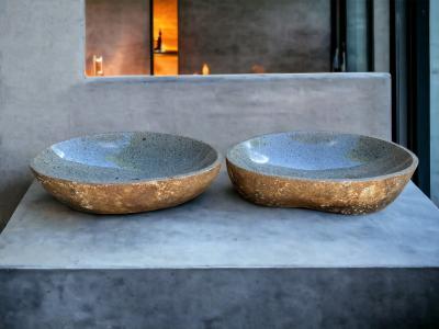 SET WASHBASIN RIVER STONE DORIAN