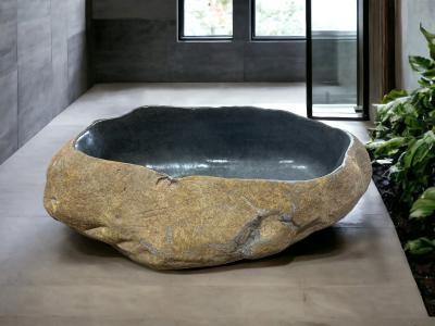 FREESTANDING NATURAL STONE BATHTUB CHAMONIX