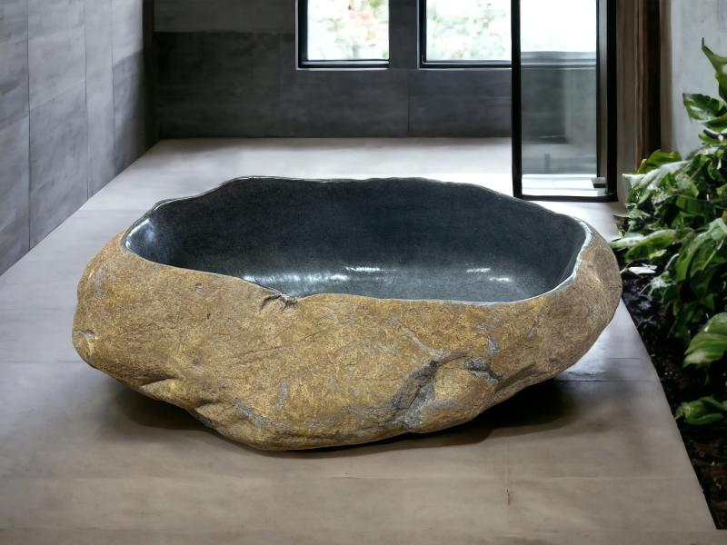 FREESTANDING NATURAL STONE BATHTUB CHAMONIX