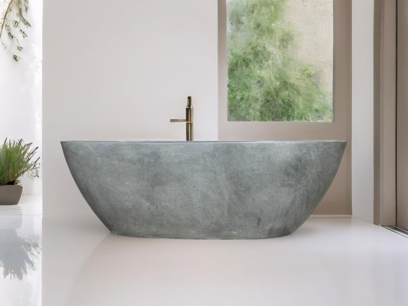 TERRAZZO-BADEWANNE NATUR POLIERT