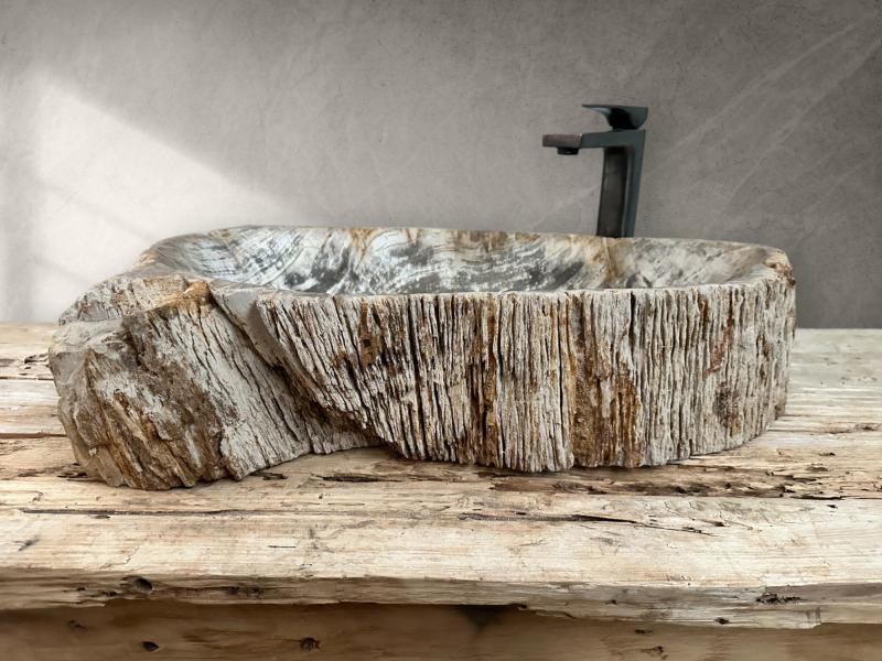 LAVABO DE MADERA FOSILIZADA MONTANA