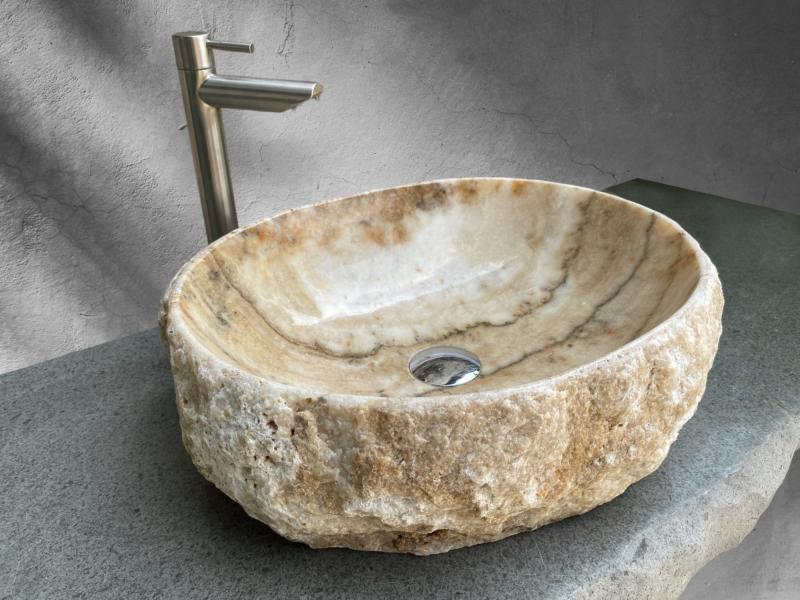 LAVABO DA APPOGGIO IN PIETRA PITIUSE - ARRELART