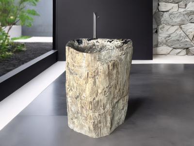 LAVABO DA TERRA LEGNO PIETRIFICATO