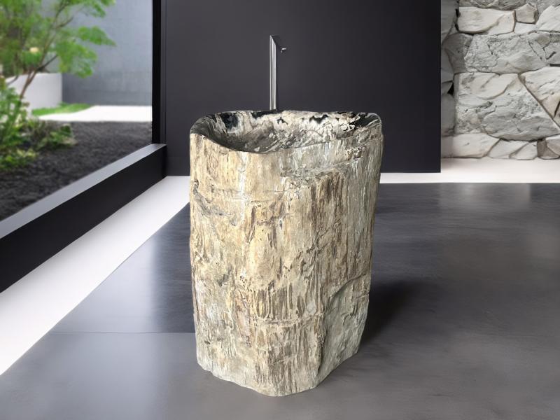 STANDING SINK PETRIFIED WOOD