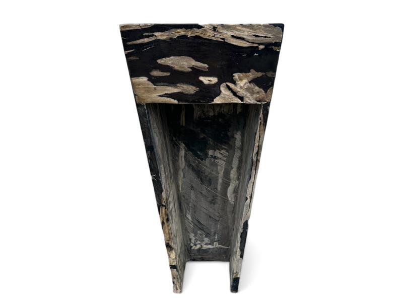 LAVABO EN BOIS PETRIFIE BALI NOIR - ARRELART