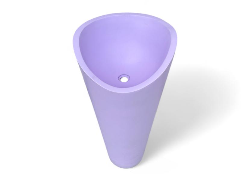 LAVENDER COLOURED PEDESTAL BASIN