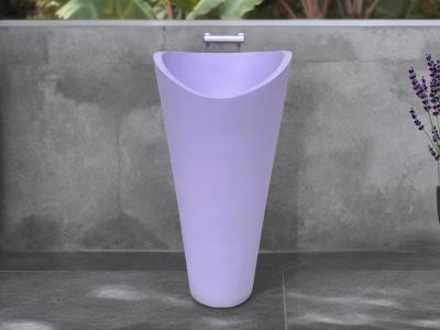 LAVENDER COLOURED PEDESTAL WASHBASIN