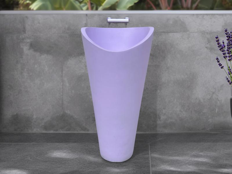 LAVENDER COLOURED PEDESTAL WASHBASIN