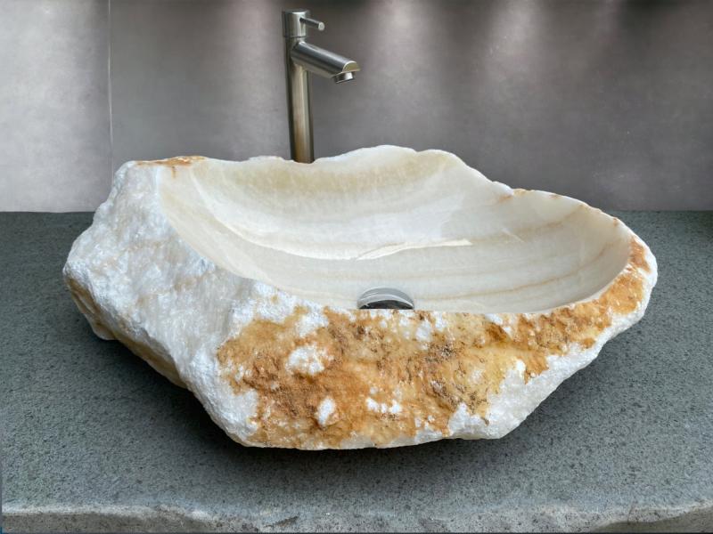 LAVABO DE PIEDRA BLANCO ROMA