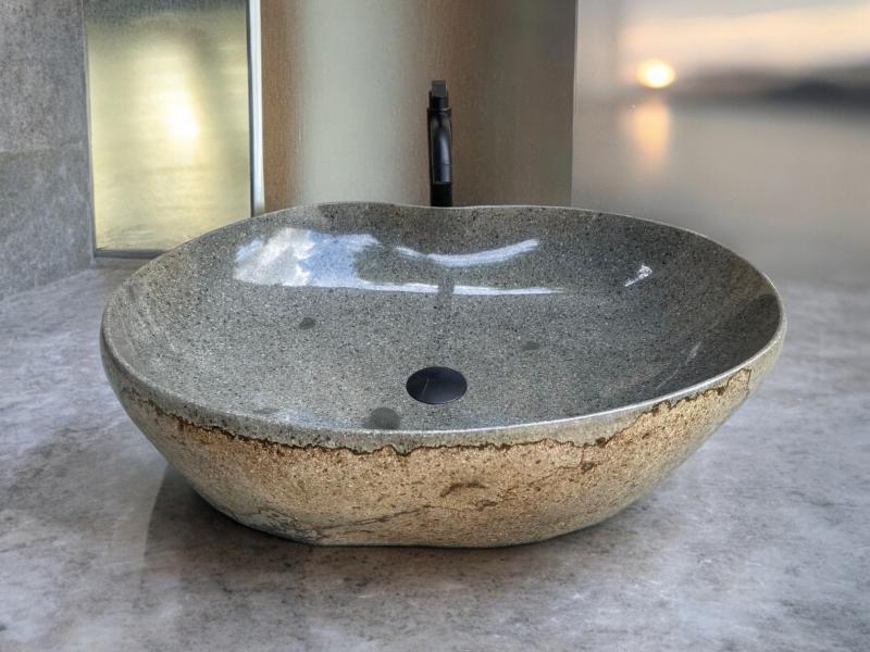 GREY AND BROWN STONE WASHBASIN RICHMOND