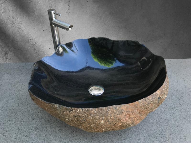 LAVABO NEGRO DE PIEDRA NATURAL BOSTON